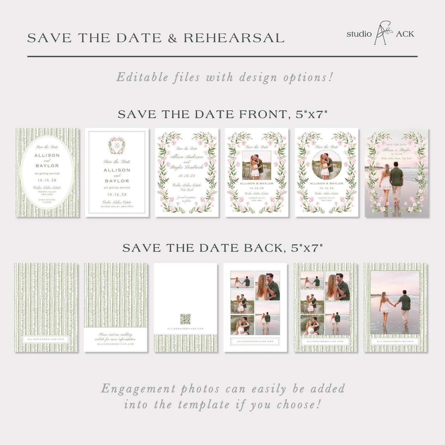 Grandmillennial Floral Save the Date Template