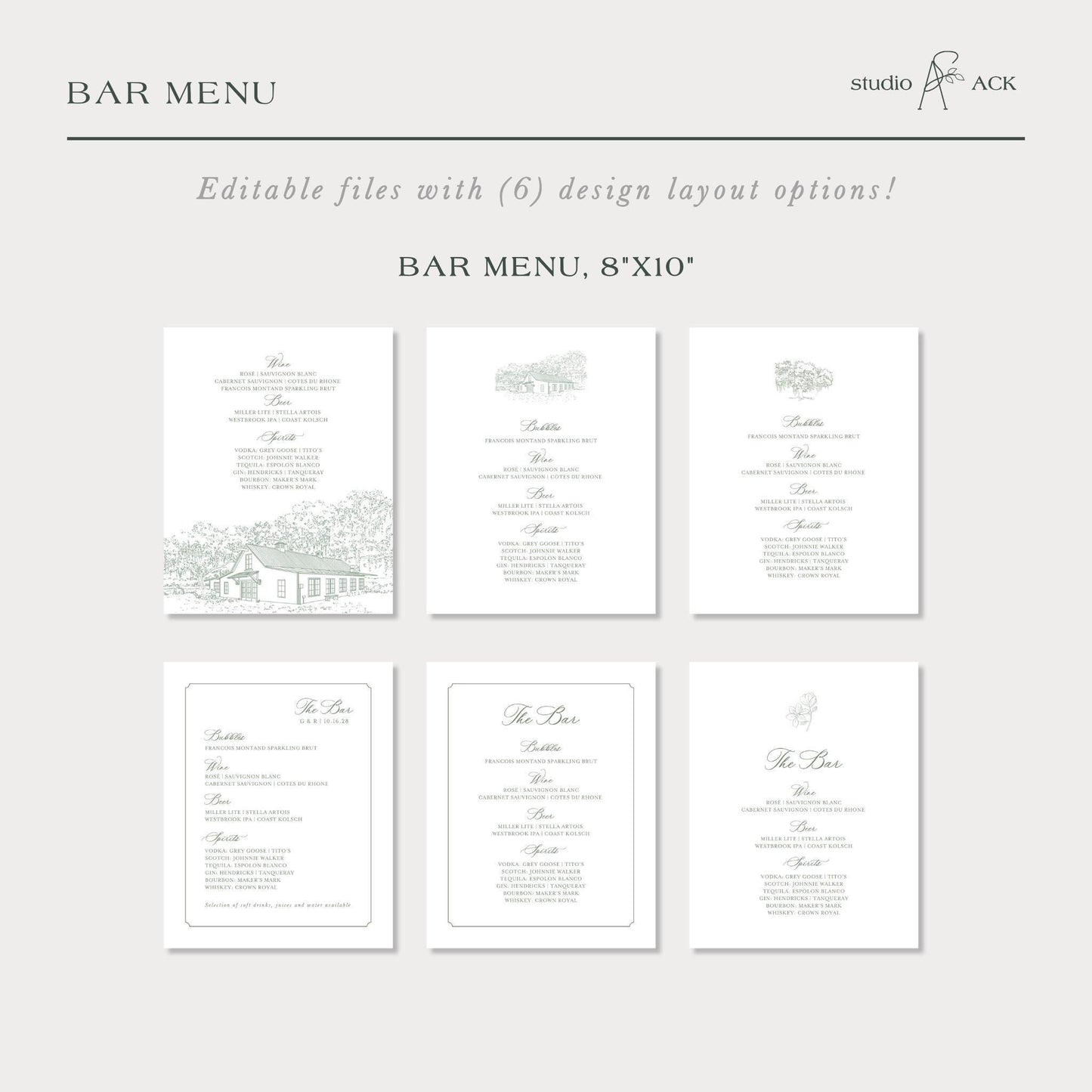 Magnolia Carriage House Wedding Template Bundle