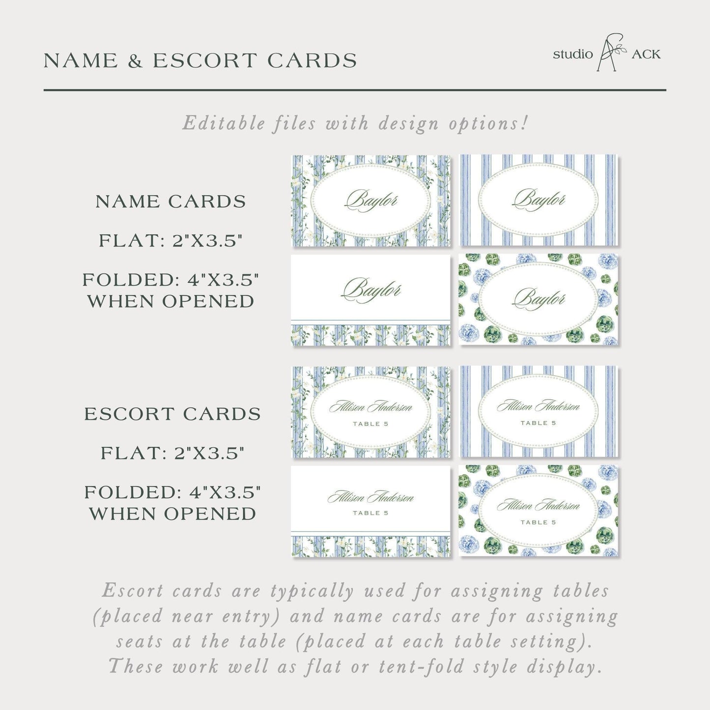 Blue, White & Green Wedding Template Bundle