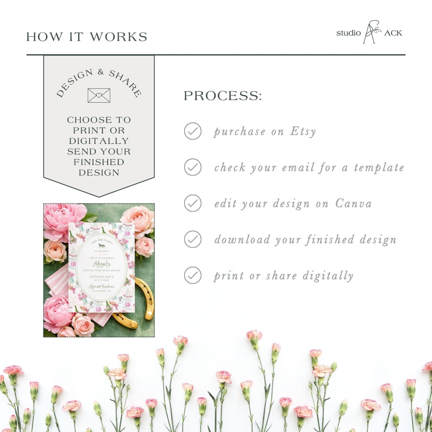 Kentucky Derby Bridal Shower Invitation Template