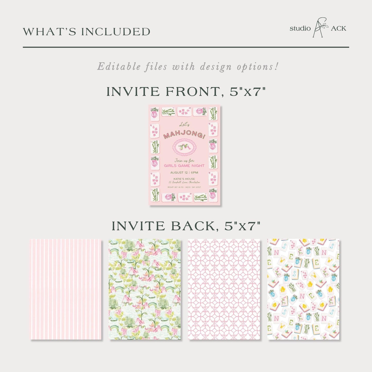 Mahjong Party Invitation Template