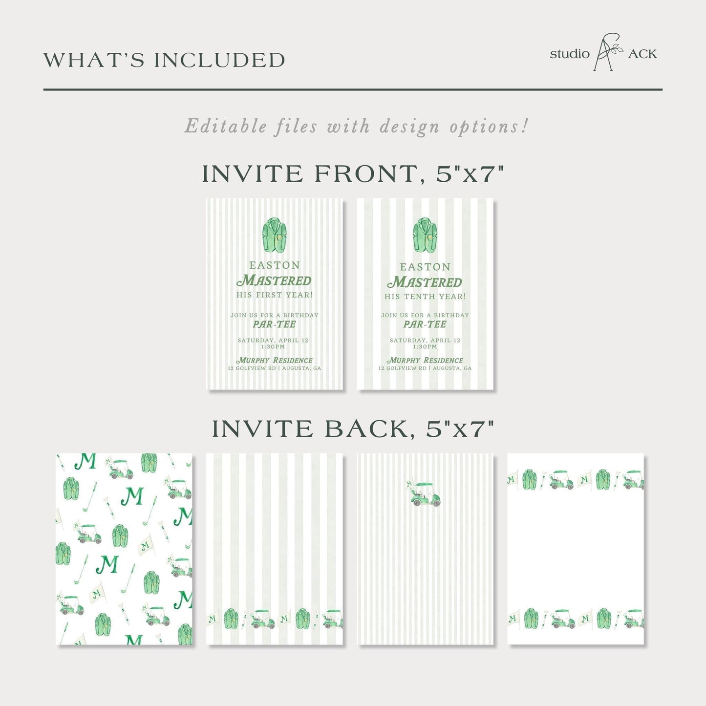 Golf Birthday Invitation Template