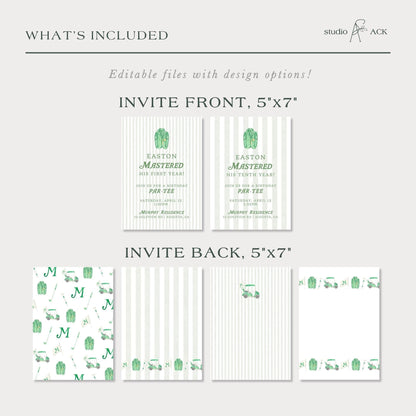 Golf Birthday Invitation Template