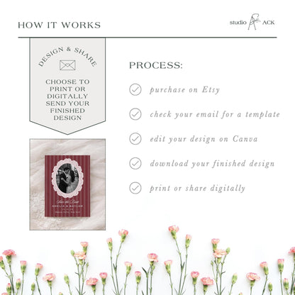 Vintage Lace Save the Date Template