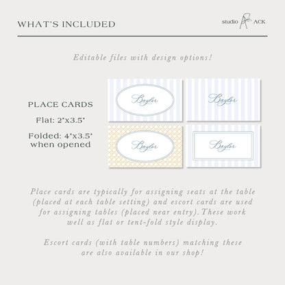 a set of four place cards with a picture of a cat