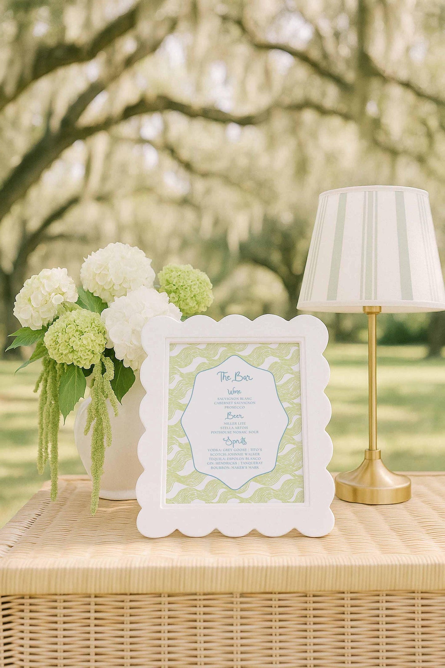 Fun Wavy Wedding Bar Menu Template