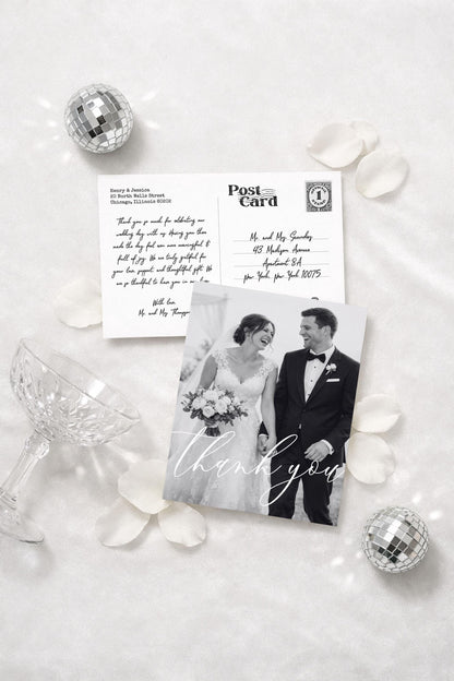 Vintage Minimalist Thank You Card Template