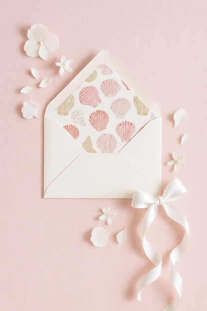 Whimsical Beach Envelope Liner Template