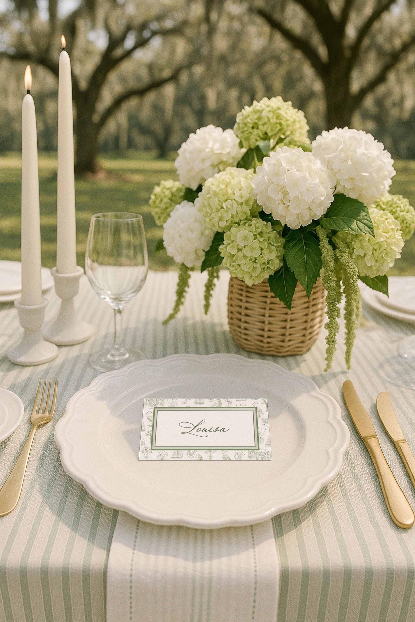 Southern Toile Wedding Place Card Template