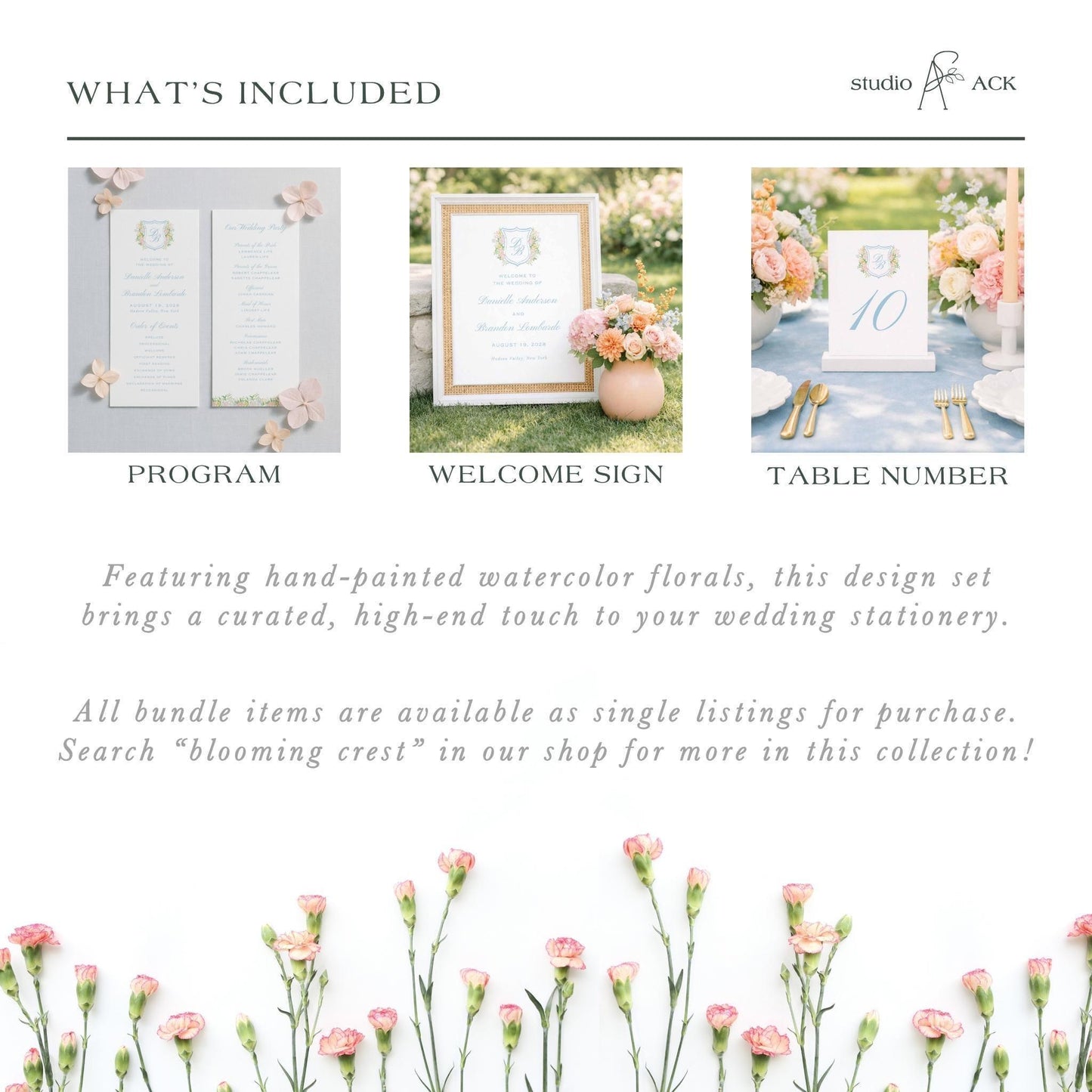 Colorful Floral Wedding Template Bundle