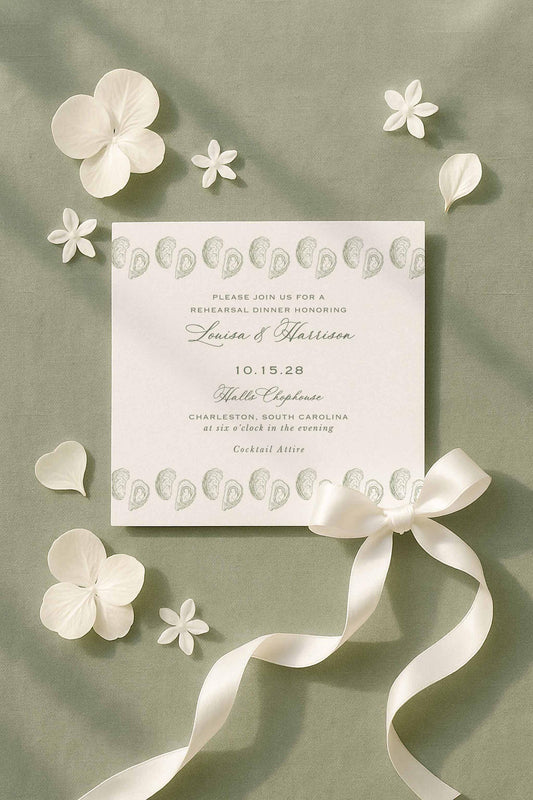 Oyster Roast Rehearsal Dinner Invitation
