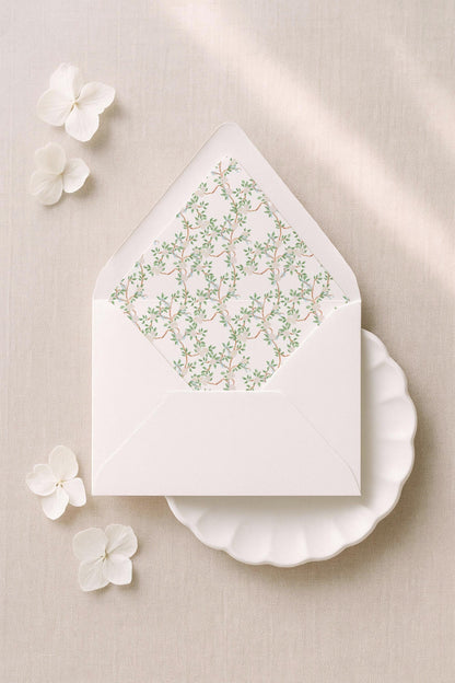Neutral Chinoiserie Envelope Liner Template
