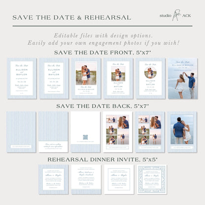 a collection of wedding invitation cards and save-the-date cards, each with different designs and layouts. The cards feature various elements such as text, images, and decorative elements to create a visually appealing and personalized wedding invitation or save-the-date card.