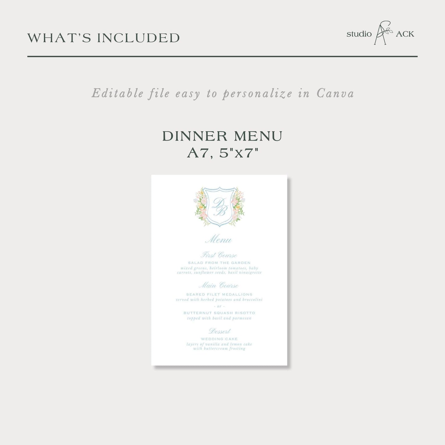Colorful Floral Wedding Menu Template
