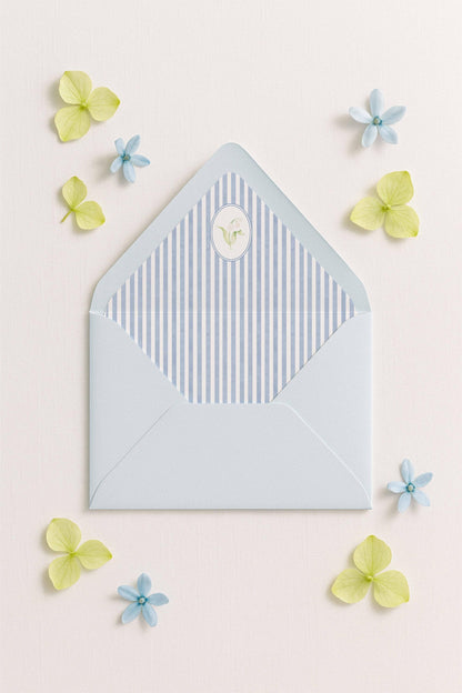 Blue Rattan Envelope Liner Template