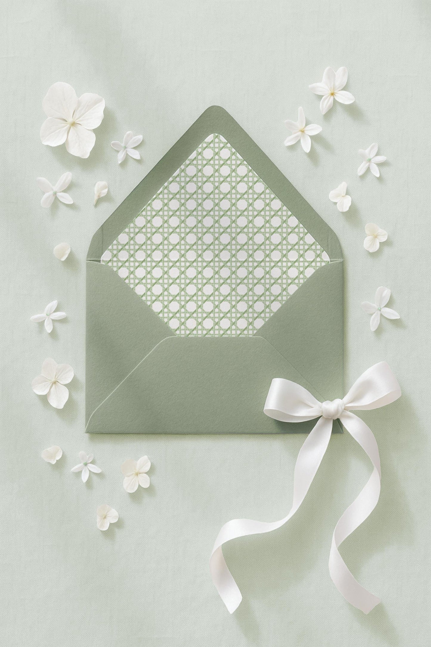 Green Rattan Envelope Liner Template