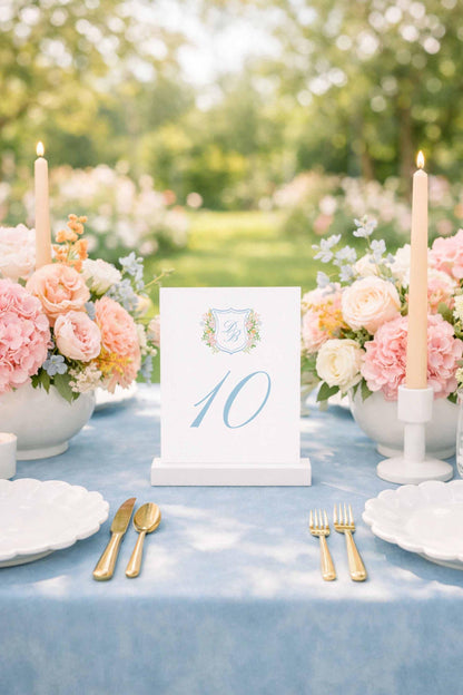 Colorful Floral Wedding Table Number Template