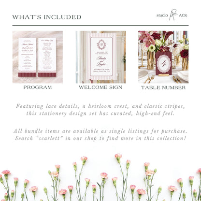 Vintage Lace Wedding Template Bundle