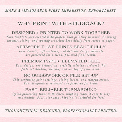 5x7 Card Professional Printing | Card Stock Prints with Option to Add Envelopes  | Template Printing from studioACK