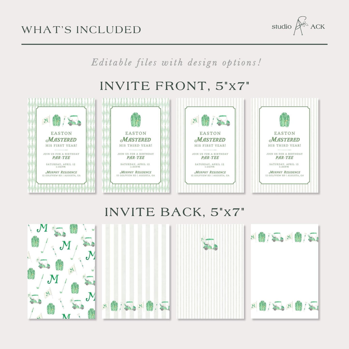 Golf Birthday Invitation Template