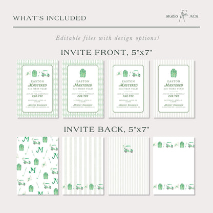 Golf Birthday Invitation Template