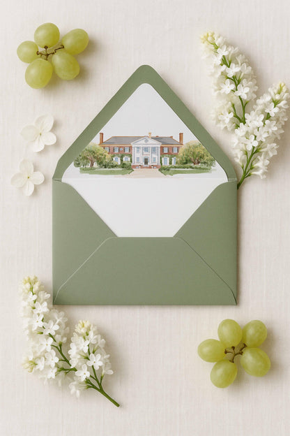 Boone Hall Wedding Invitation Suite Template