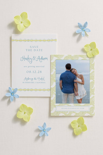 Fun Wavy Save the Date Template