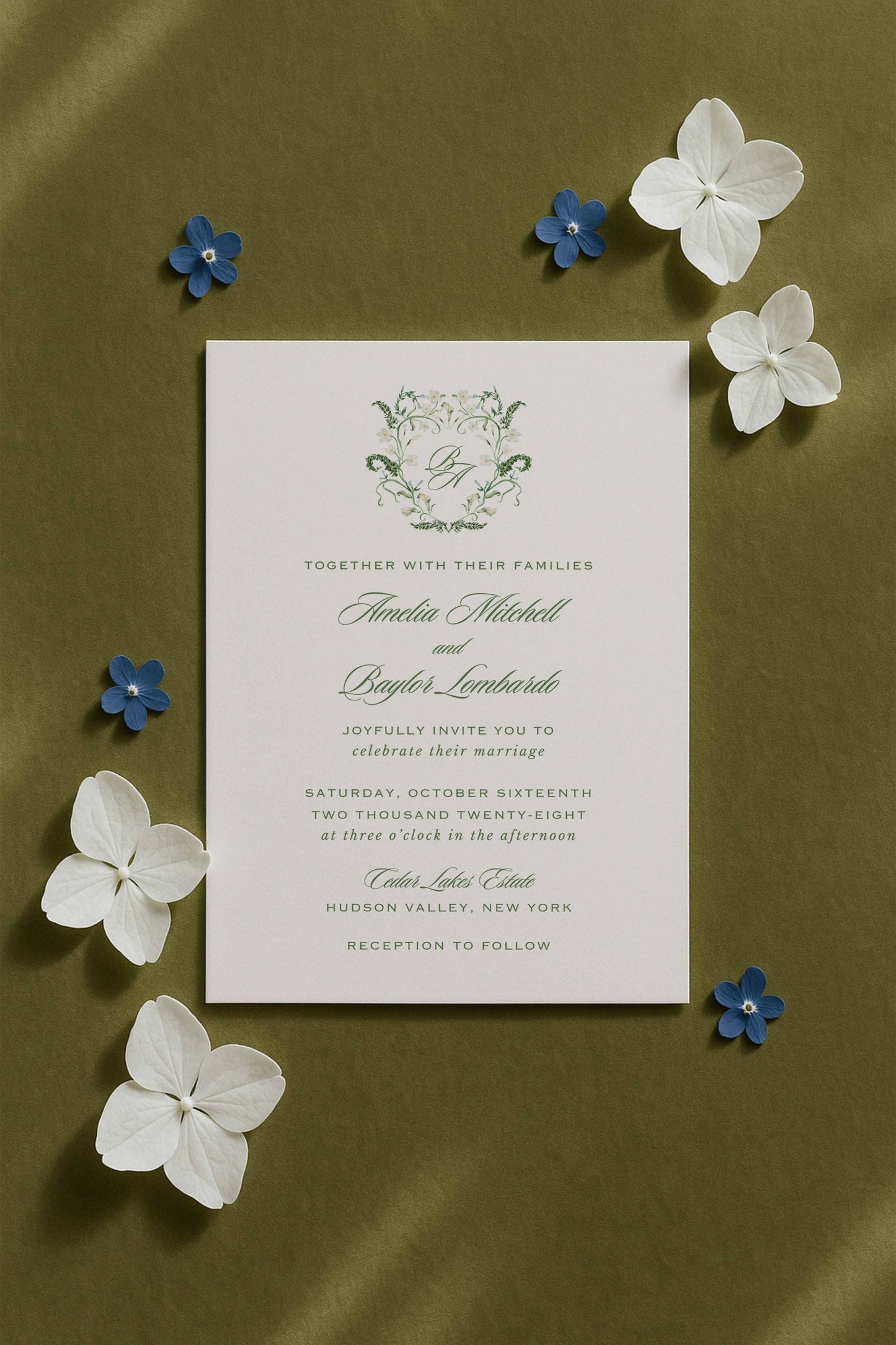 Blue, White & Green Wedding Template Bundle