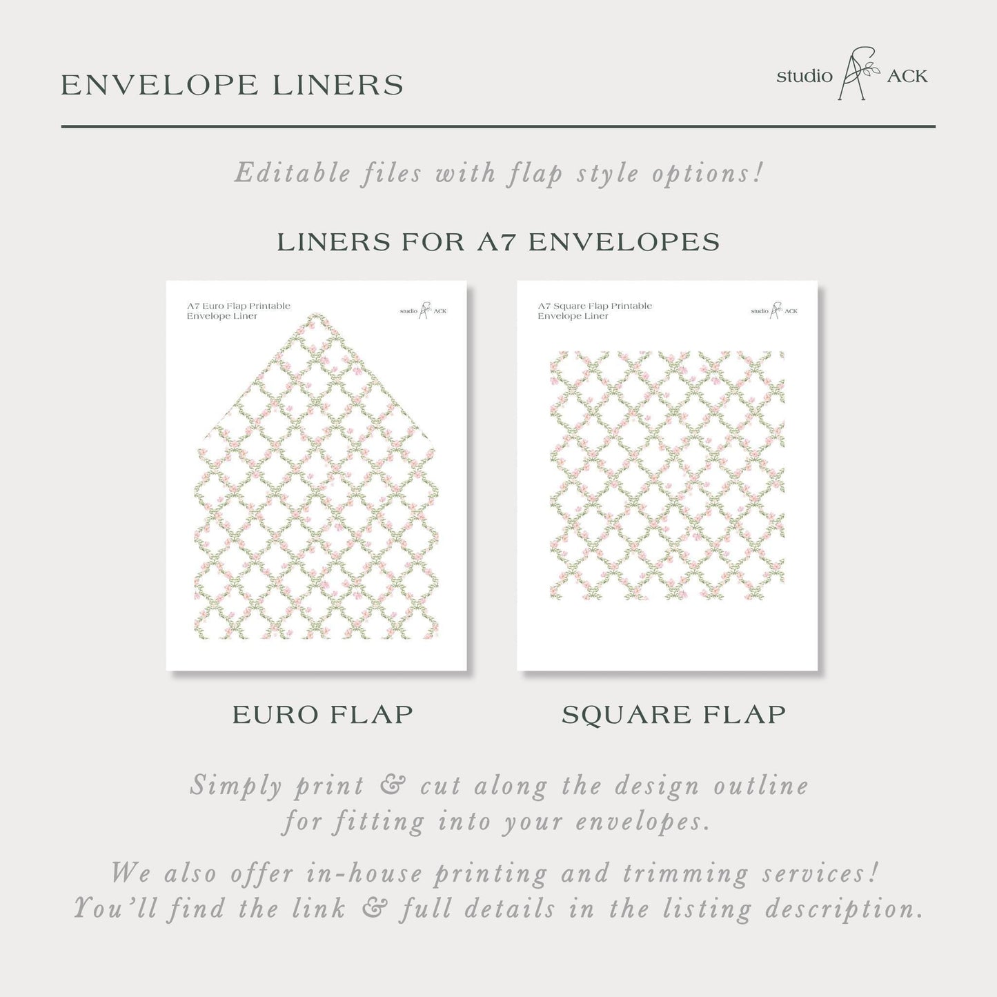 Watercolor Trellis Save the Date Template