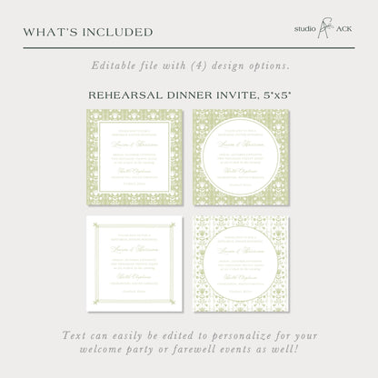 The image is a collage of four different wedding invitations, each with a unique design and text.