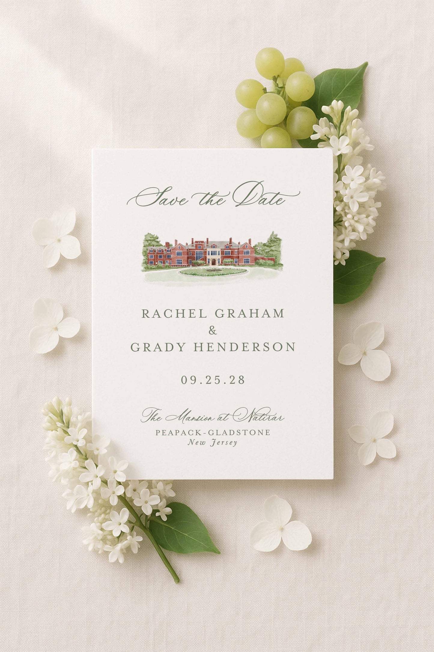 Mansion at Natirar Save the Date Template