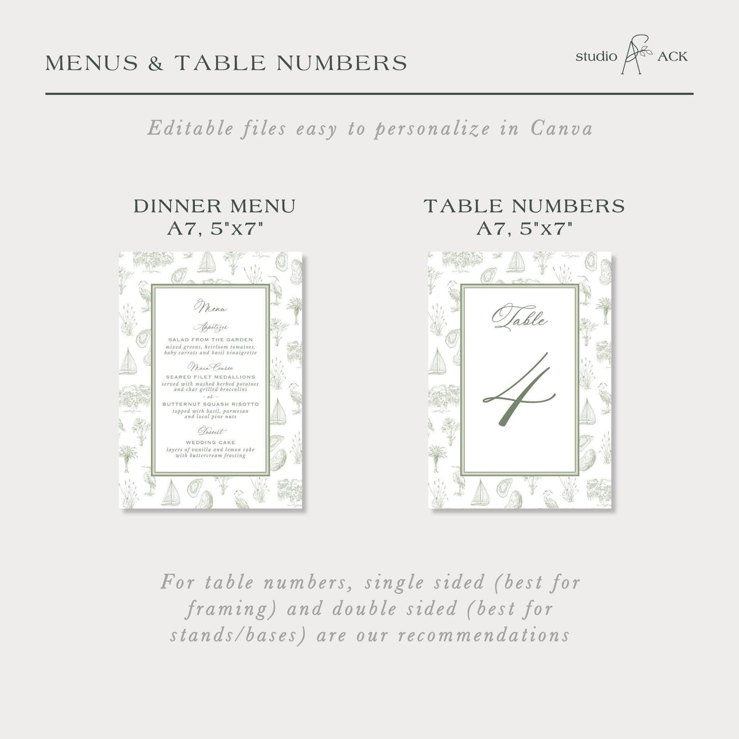 Southern Toile Wedding Template Bundle