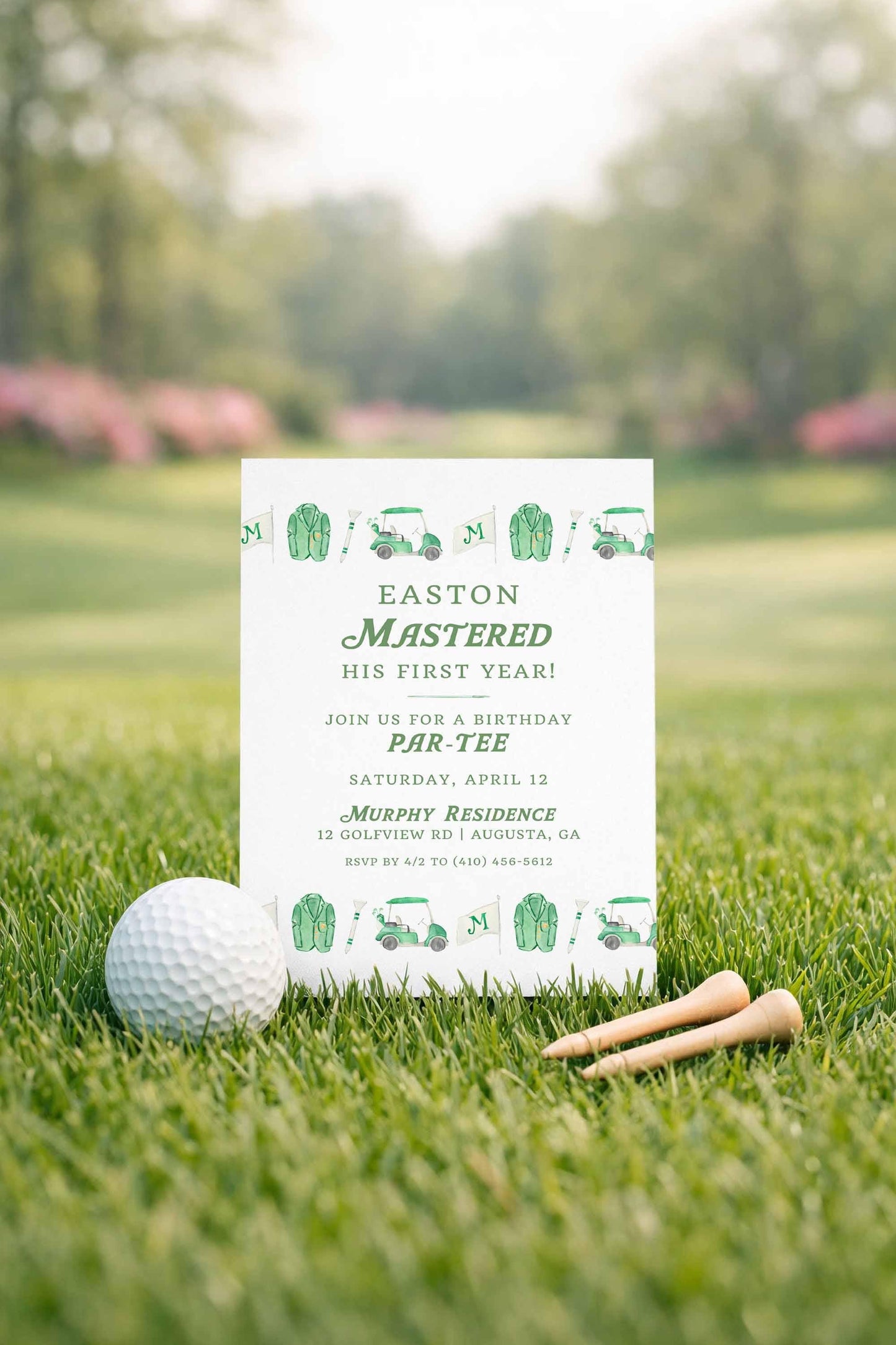 Golf Birthday Invitation Template