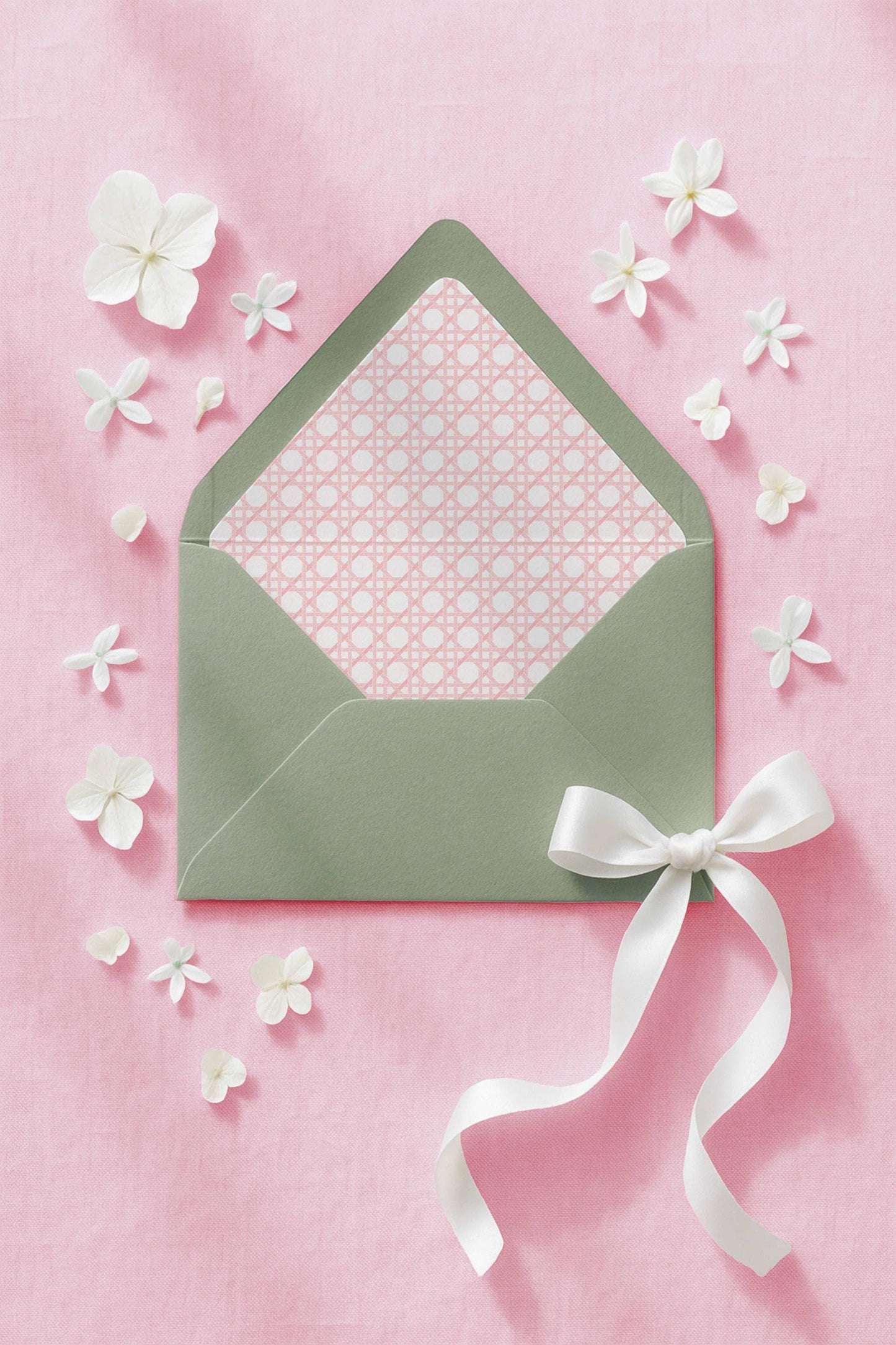 Pink Rattan Envelope Liner Template