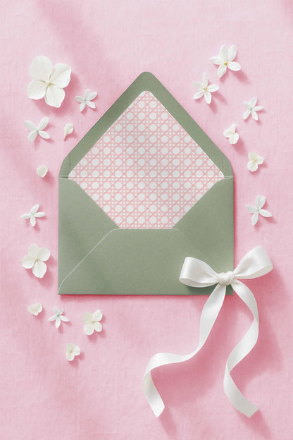 Pink Rattan Envelope Liner Template