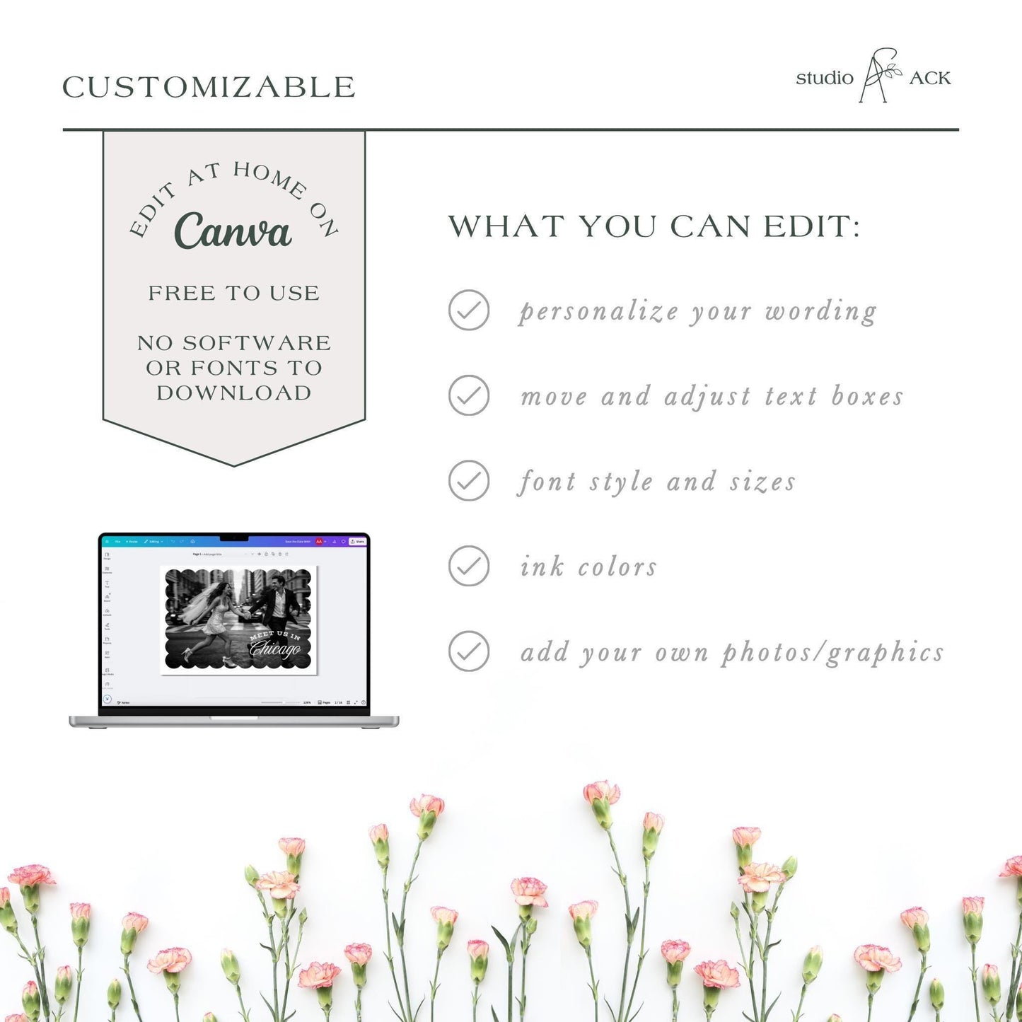 Vintage Minimalist Save the Date Template