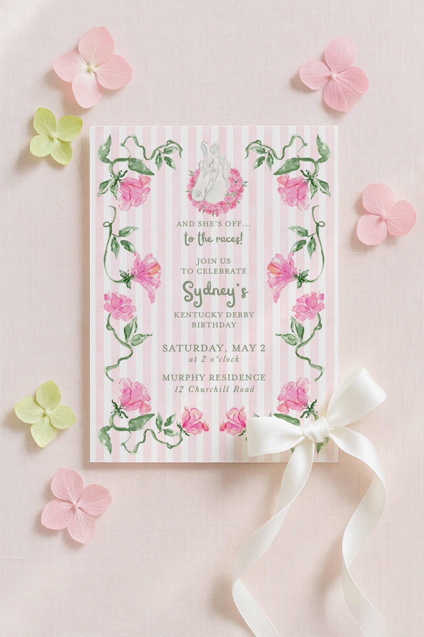 Kentucky Derby Birthday Invitation Template