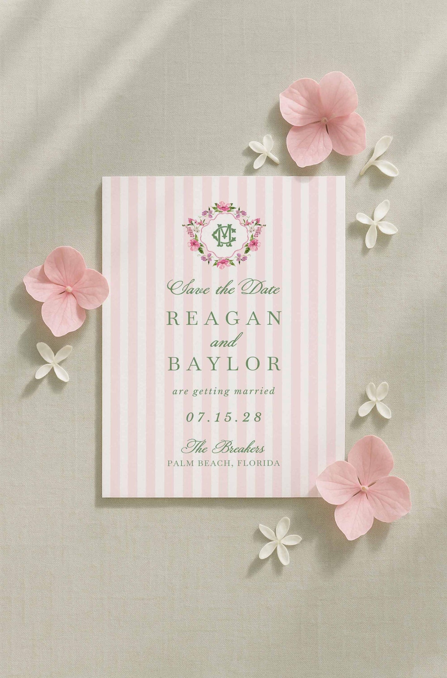 Purple Floral Save the Date Template