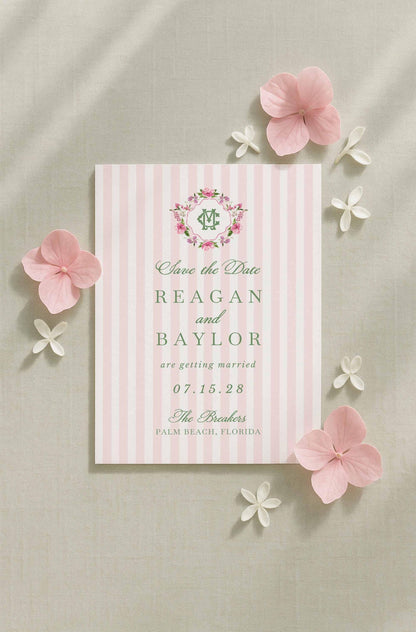Purple Floral Save the Date Template