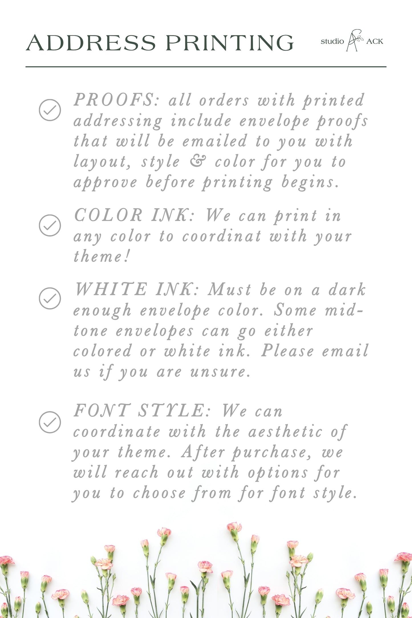 Printed Envelope Addressing