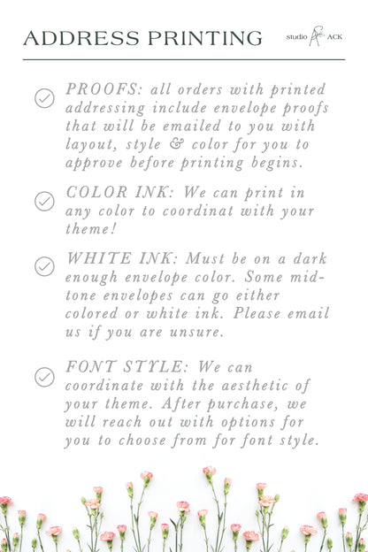 Printed Envelope Addressing