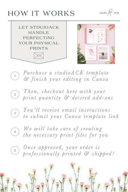 5x7 Folded Card Professional Printing | Passport