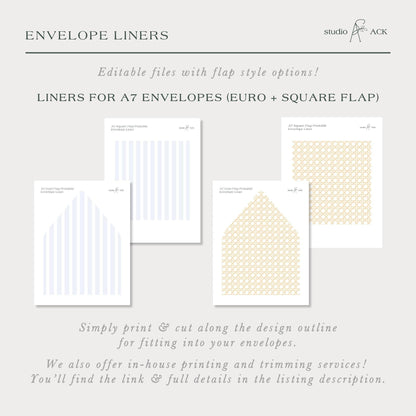 Coastal Striped Save the Date Template