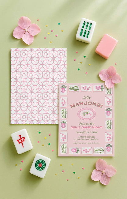 Mahjong Party Invitation Template