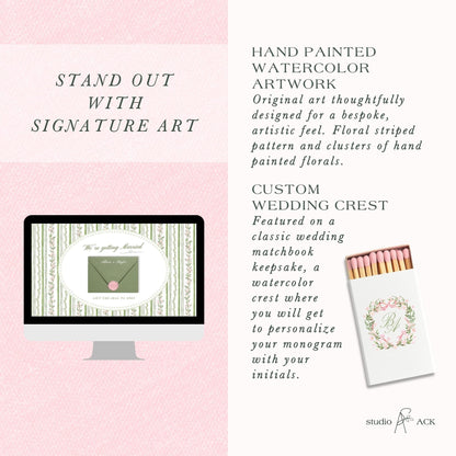 Grandmillennial Floral Wedding Website Template