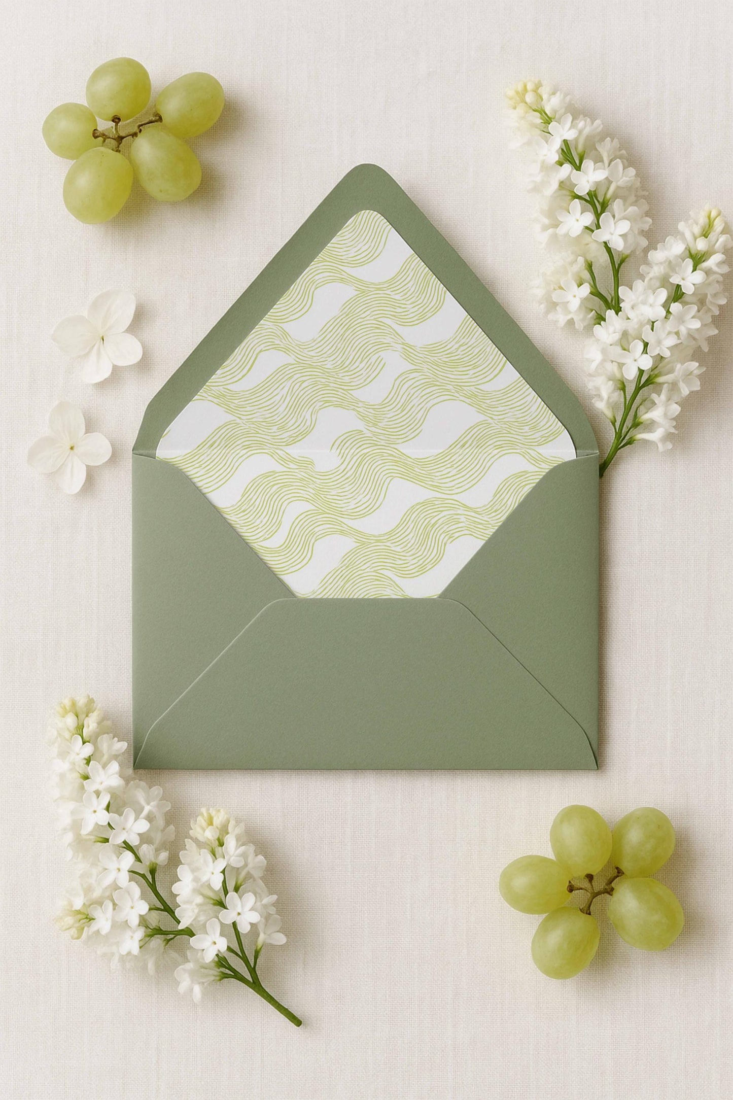 Fun Wavy Envelope Liner Template