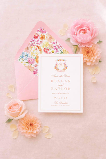 Colorful Floral Save the Date Template
