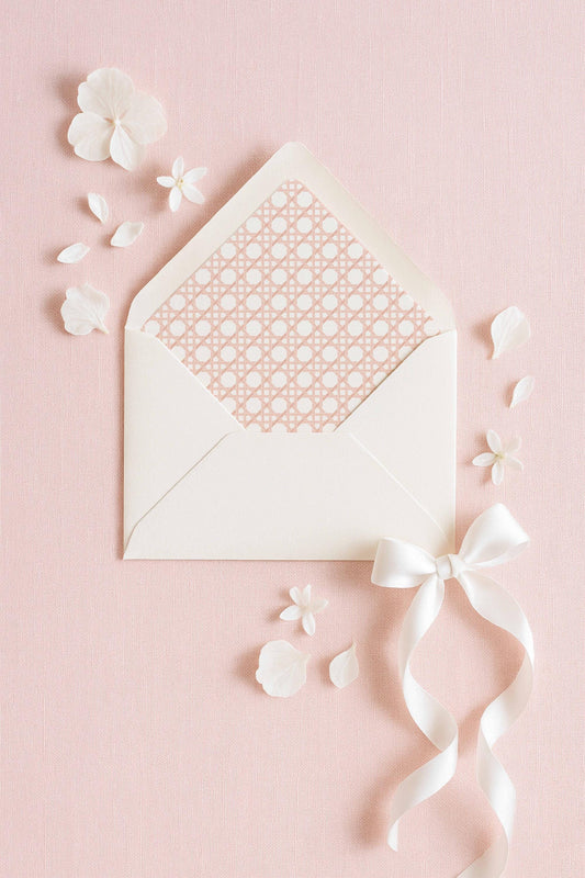 Coral Rattan Envelope Liner Template