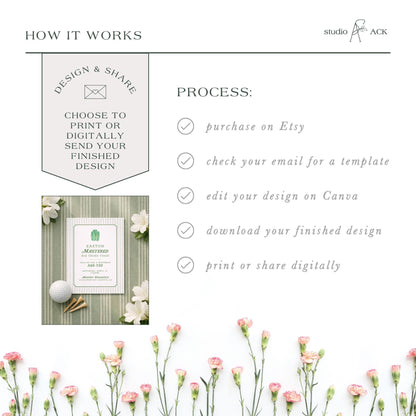 Golf Birthday Invitation Template