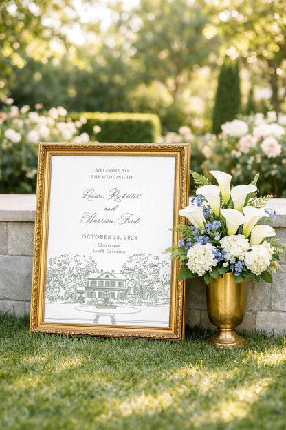 Legare Waring House Wedding Welcome Sign Template